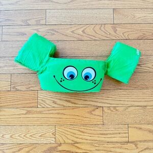 Kids Green Swim Puddle Jumper with Frog Design - 30-50 lbs